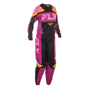 TRAJE FLY RACING F-16 WOMEN'S  BLACK//MAUVE//YELLOW 2025