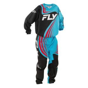 TRAJE FLY RACING F-16 YOUTH  CYAN//BLACK//RED 2025