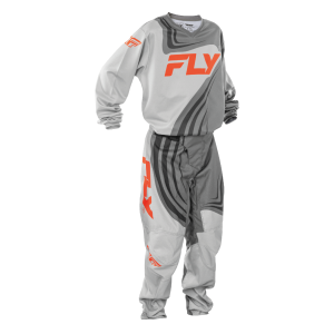 TRAJE FLY RACING F-16 YOUTH  GREY//ORANGE//LIGHT GREY 2025