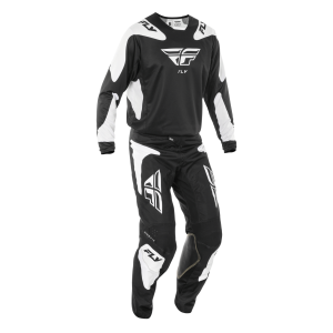 TRAJE FLY RACING KINETIC SYM BLACK//WHITE 2025