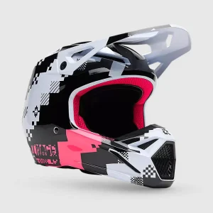 Casco Fox V1 Digi Image Negro/Rosado Negro