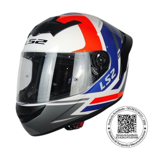 CASCO LS2 FF352 EVO DOWN WHT/BLUE