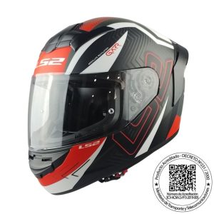 CASCO LS2 FF352 EVO GARR WHT/RED