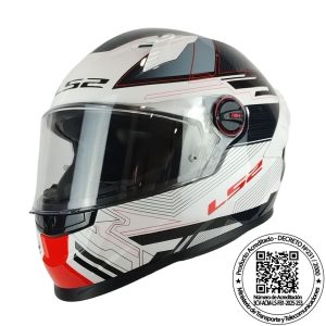 CASCO LS2 FF816 COSMOS DIGITAL WHT/BLK/RED
