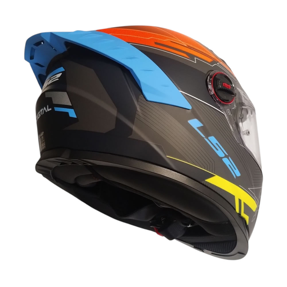 CASCO LS2 FF816 COSMOS DIGITAL BLK ORANGE MATE - Imagen 3