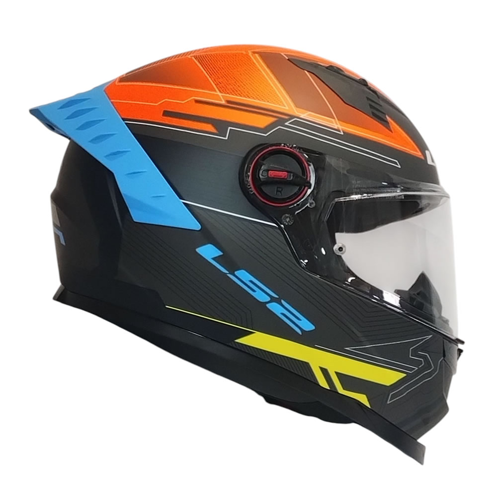 CASCO LS2 FF816 COSMOS DIGITAL BLK ORANGE MATE - Imagen 2
