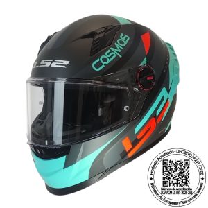 CASCO LS2 FF816 COSMOS BLK GREEN ORANGE