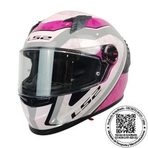 CASCO LS2 FF816 COSMOS STRIKE ROSA GRIS