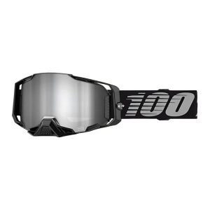100% Armega Black Silver Lens